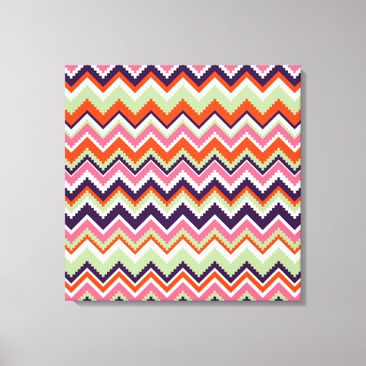 Aztec Chevron #7 in VictoriaShaylee Canvas Afdruk (Voorkant)