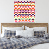 Aztec Chevron #7 in VictoriaShaylee Canvas Afdruk (Insitu (Slaapkamer))