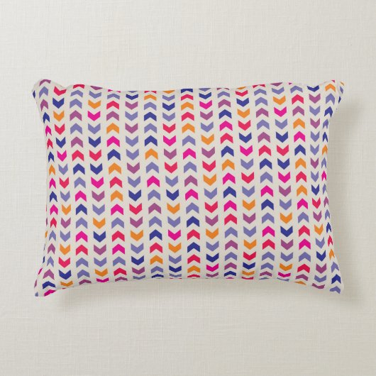 Aztec Chevron kleurig patroon Decoratief Kussen (Voorkant)