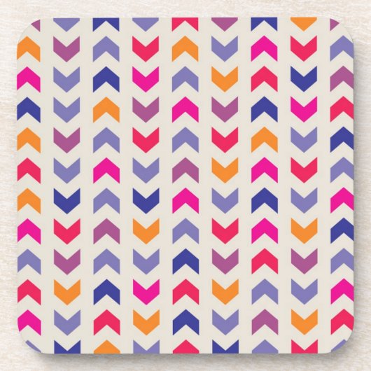 Aztec Chevron kleurig patroon Drankjes Onderzetter (Voorkant)