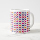 Aztec Chevron kleurig patroon Grote Koffiekop (Voorkant rechts)