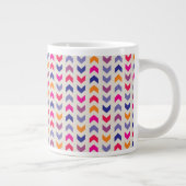 Aztec Chevron kleurig patroon Grote Koffiekop (Rechts)