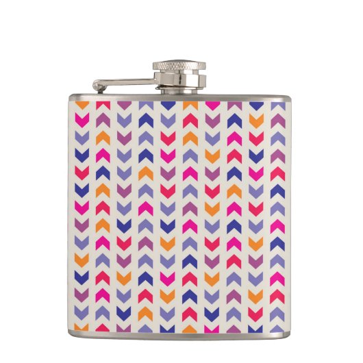 Aztec Chevron kleurig patroon Heupfles (Voorkant)