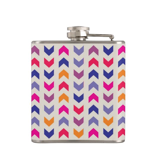 Aztec Chevron kleurig patroon Heupfles (Achterkant)