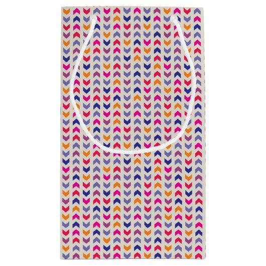 Aztec Chevron kleurig patroon Klein Cadeauzakje (Achterkant)