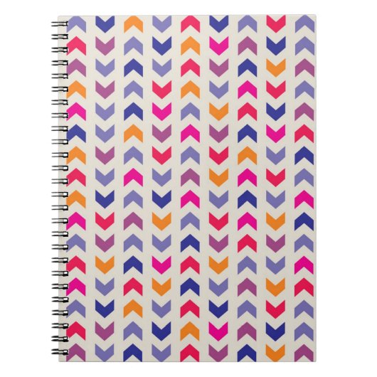 Aztec Chevron kleurig patroon Notitieboek (Voorkant)
