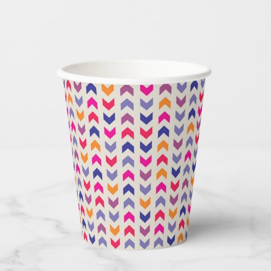 Aztec Chevron kleurig patroon Papieren Bekers (Voorkant)