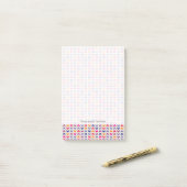 Aztec Chevron kleurig patroon Post-it® Notes (Op bureau)