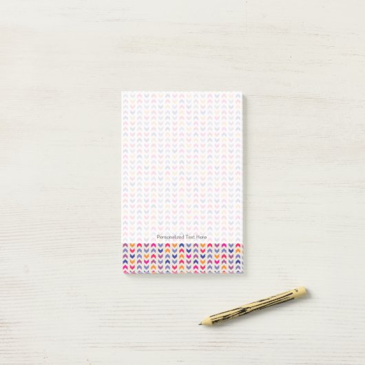 Aztec Chevron kleurig patroon Post-it® Notes (Op bureau)