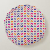Aztec Chevron kleurig patroon Rond Kussen (Achterkant)