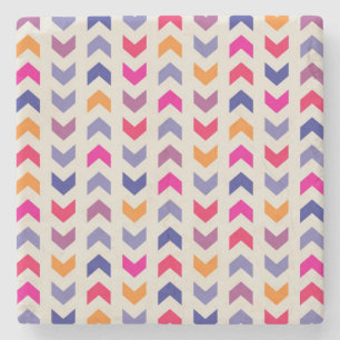 Aztec Chevron kleurig patroon Stenen Onderzetter