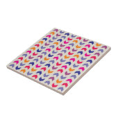 Aztec Chevron kleurig patroon Tegeltje (Zijkant)