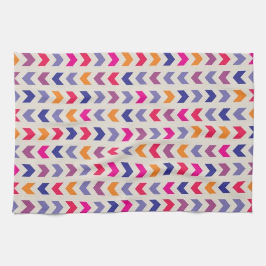 Aztec Chevron kleurig patroon Theedoek (Horizontaal)