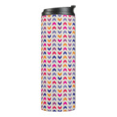 Aztec Chevron kleurig patroon Thermosbeker (Gedraaid links)