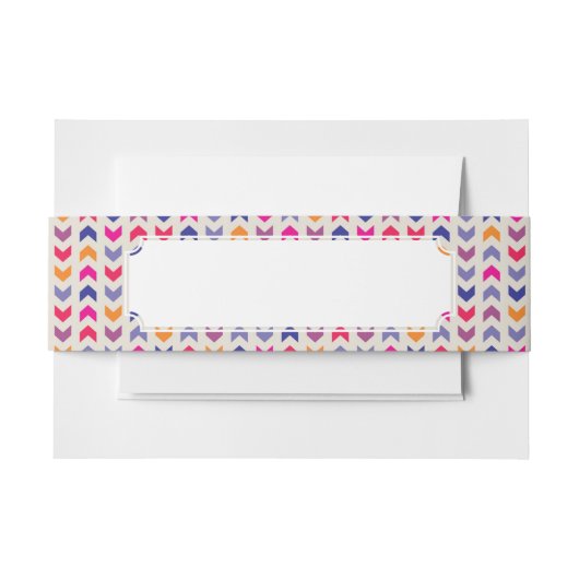 Aztec Chevron kleurig patroon Uitnodigingen Wikkel (Voorkant Voorbeeld)