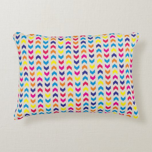 Aztec Chevron kleurrijk Accent Kussen (Voorkant)