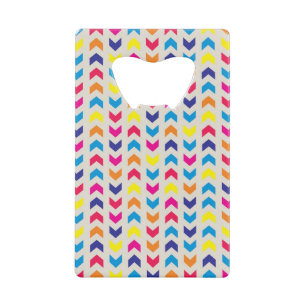 Aztec Chevron kleurrijk Creditkaart Flessenopener