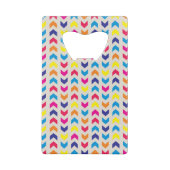 Aztec Chevron kleurrijk Creditkaart Flessenopener (Achterkant)