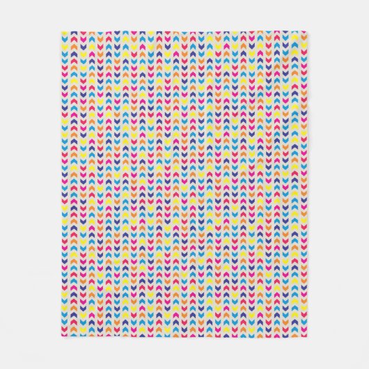 Aztec Chevron kleurrijk Fleece Deken (Voorkant)