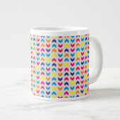 Aztec Chevron kleurrijk Grote Koffiekop (Voorkant rechts)