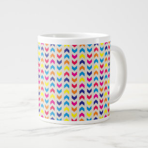 Aztec Chevron kleurrijk Grote Koffiekop