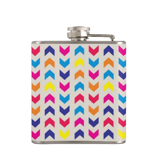 Aztec Chevron kleurrijk Heupfles (Achterkant)