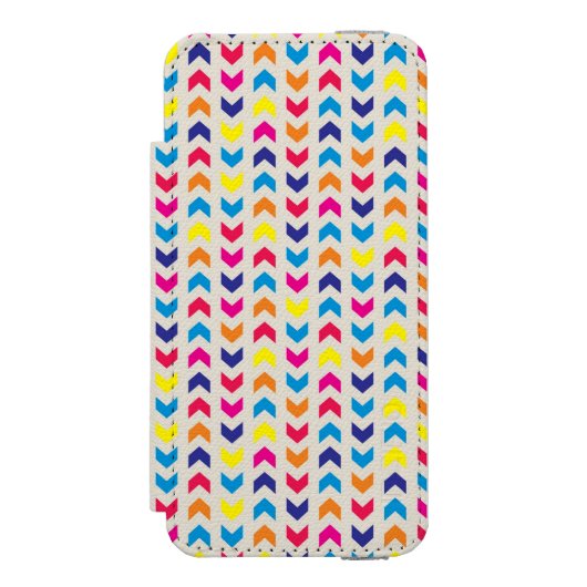 Aztec Chevron kleurrijk Incipio iPhone Portemonnee Hoesje (Voorkant Agenda)