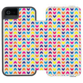 Aztec Chevron kleurrijk Incipio iPhone Portemonnee Hoesje (Agenda Open)