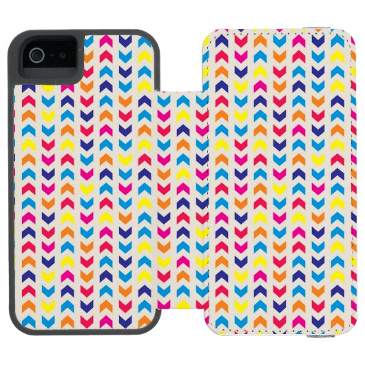Aztec Chevron kleurrijk Incipio iPhone Portemonnee Hoesje (Agenda Open)