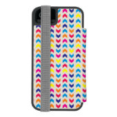 Aztec Chevron kleurrijk Incipio iPhone Portemonnee Hoesje (Agenda Achterkant)