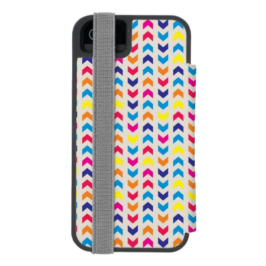 Aztec Chevron kleurrijk Incipio iPhone Portemonnee Hoesje (Agenda Achterkant)