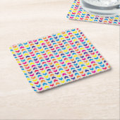 Aztec Chevron kleurrijk Kartonnen Onderzetters (Schuin)