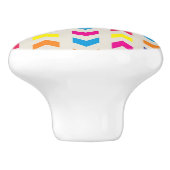 Aztec Chevron kleurrijk Keramische Knop (Zijkant)