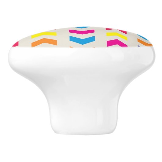Aztec Chevron kleurrijk Keramische Knop (Zijkant)