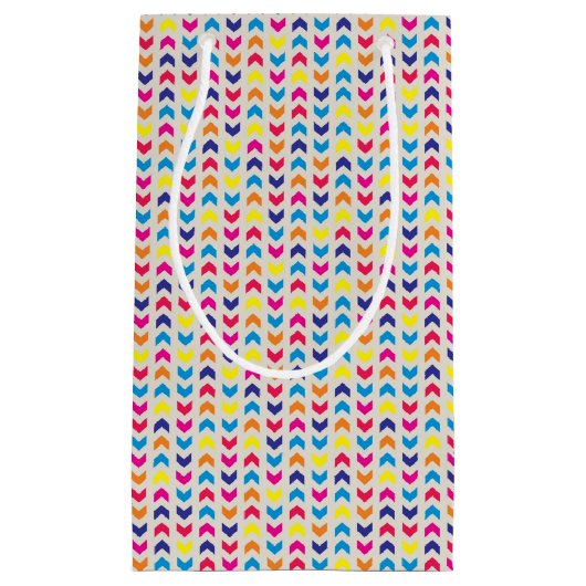 Aztec Chevron kleurrijk Klein Cadeauzakje (Voorkant)