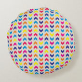Aztec Chevron kleurrijk Rond Kussen (Achterkant)