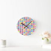 Aztec Chevron kleurrijk Ronde Klok (Huis)