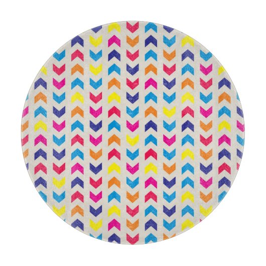 Aztec Chevron kleurrijk Snijplank (Voorkant)