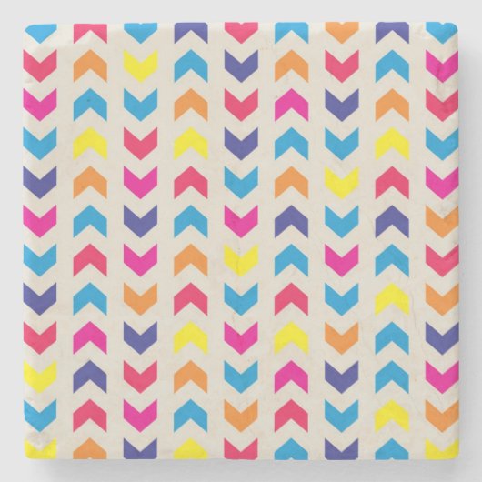 Aztec Chevron kleurrijk Stenen Onderzetter (Voorkant)