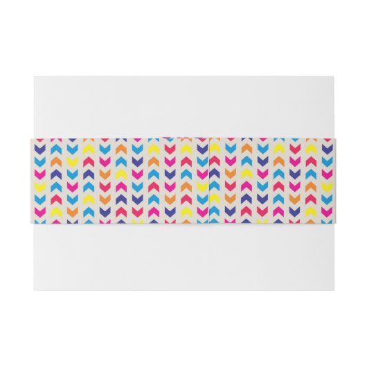 Aztec Chevron kleurrijk Uitnodigingen Wikkel (Achterkant Voorbeeld)