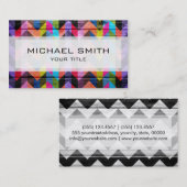 Aztec chevron zigzag patroon #2 visitekaartje (Voorkant / Achterkant)