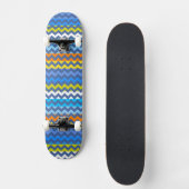 Aztec Chevron Zigzag Stripe Pattern 3 Skateboard (Voorkant)