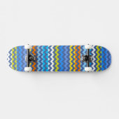 Aztec Chevron Zigzag Stripe Pattern 3 Skateboard (Horizontaal)