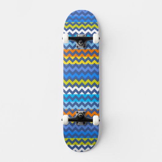 Aztec Chevron Zigzag Stripe Pattern 3 Skateboard (Voorkant)