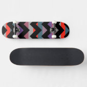 Aztec Chevron Zigzag Stripe Pattern 4 Skateboard (Horizontaal)