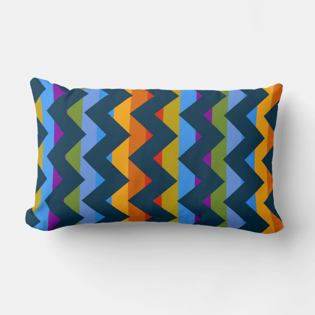 Aztec Chevron Zigzag Stripe Pattern 9 Kussen (Voorkant)