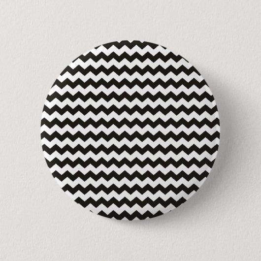 Aztec Chevron zwarte en witte zigzag strepen Ronde Button 5,7 Cm (Voorkant)