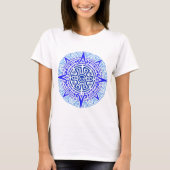 aztec cirkel blauw t-shirt (Voorkant)