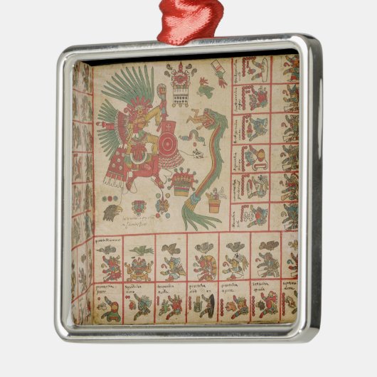 Aztec Codex Borbonicus Metalen Ornament (Links)