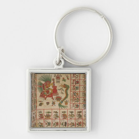 Aztec Codex Borbonicus Sleutelhanger (Voorkant)